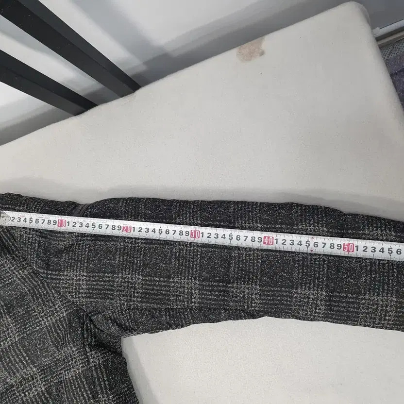 Lightweight Padding Check Wool-Like Blazer Down J… - image 8