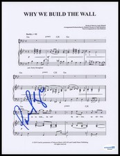 Patrick Page "Hadestown" AUTOGRAPH Signed Why We Build the Wall Sheet Music ACOA