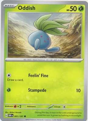 Oddish - 001/197 - Common - Near Mint