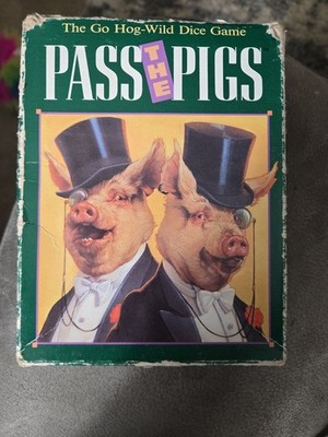 Vintage 90 s The Go  Hog Wild Pass The Pigs Travel Dice Game 