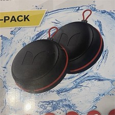 Monster Puck Altoparlante Bluetooth Portatile Impermeabile Confezione da 2 Nero Rosso