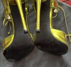 Tom Ford Silver Metallic Leather Pointed Toe Ankle Strap Buckle Heels 8 — photo 7