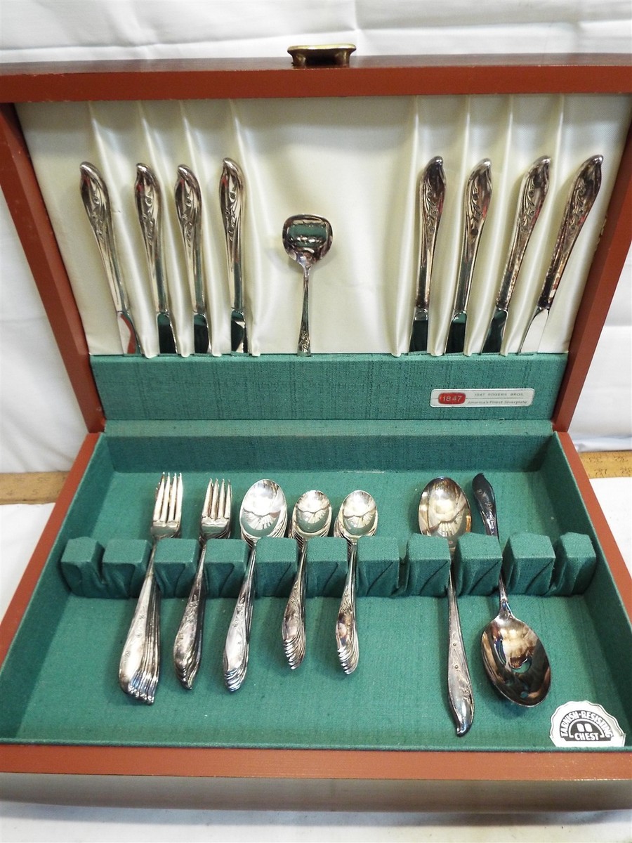 1847 Rogers Bros.カトラリーセット Set 1847 Rogers Bros IS Springtime Silverplate Flatware 51 pcs svc