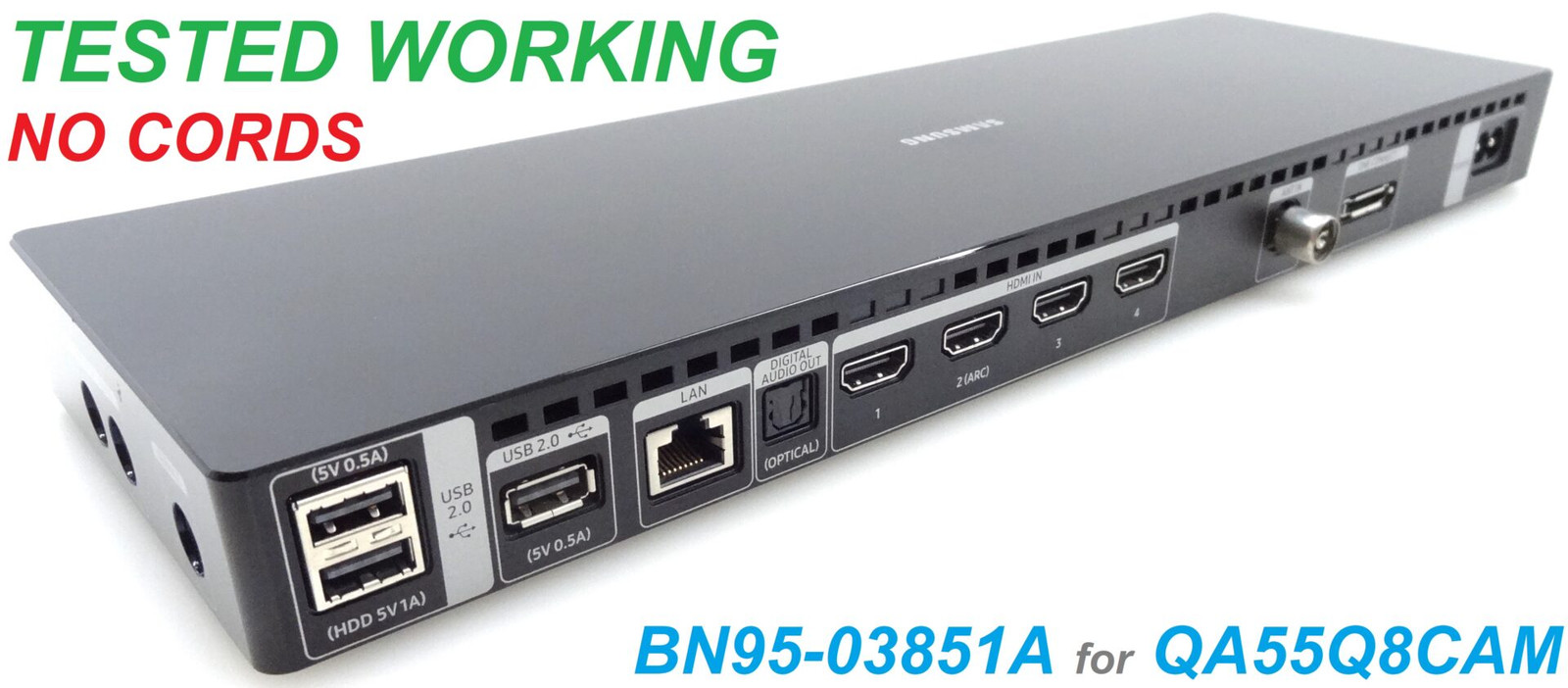 TESTED Samsung QA55Q8CAM One Connect *NO CORDS* BN95-03851A