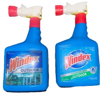 Windex Outdoor Glass Cleaner Pack Of 2 Concentrated 32 Fl Oz Hose Ammonia Free