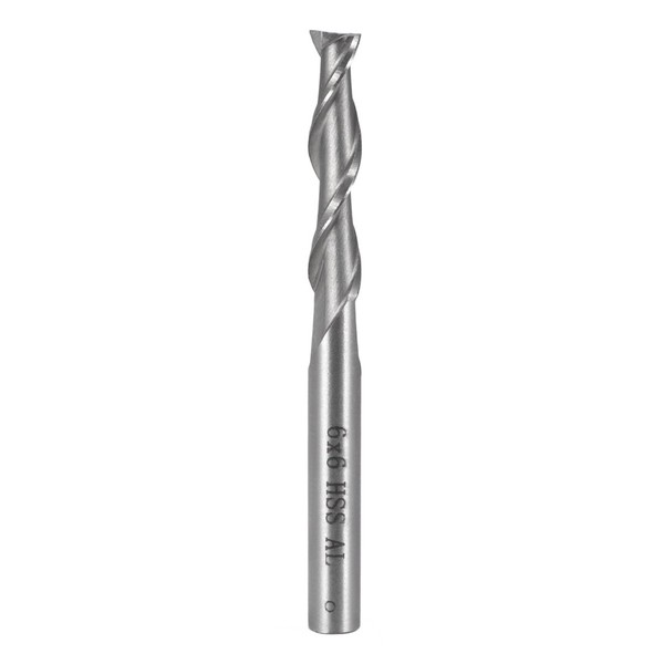 6Mm Schneiden Hssal Spiralbohrer Gerade SchaftfräSer 2 FlöTe 6Mm Schaft-image