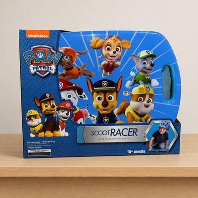 Nickelodeon Paw Patrol Scoot Racer Caster Board Scooter Kids Fun Ride On Toy New