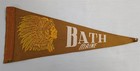 Vintage Bath Maine Souvenir Pennant Indian Head Chief  — photo 1