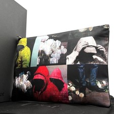 Borsa pochette Christian Dior modello all-over logo zip autentica