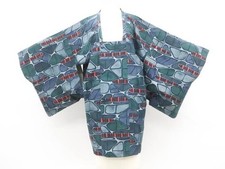 JAPANESE KIMONO MICHIYUKI COAT DUSKY BLUE 85cm 2 ft 9 in PURE SILK AA8172