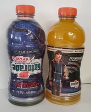 2x Gatorade Citrus Cooler Stranger Things Will Byers + Upside Down 28oz