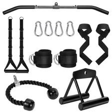 Cable Machine Attachments Set: 6 Pack LAT Pulldown Attachments Bar for Home G...