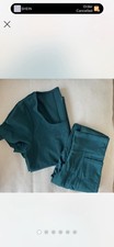 jaanuu scrubs set Green Ultrasoft Yoga Flare Pant Size XS And Ultra last Top S