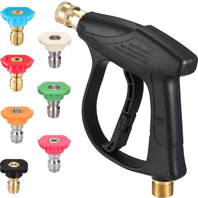 #ad #ad 4350 PSI Short Pressure Washer Gun 7 Nozzles 3 8quot; Quick Connect Heavy Duty Tool $20.99
