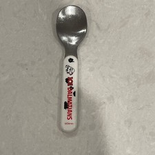 Kids Toddler Spoon Red Handle 101 Dalmatians Dog Puppy Balloon Vintage Utensil
