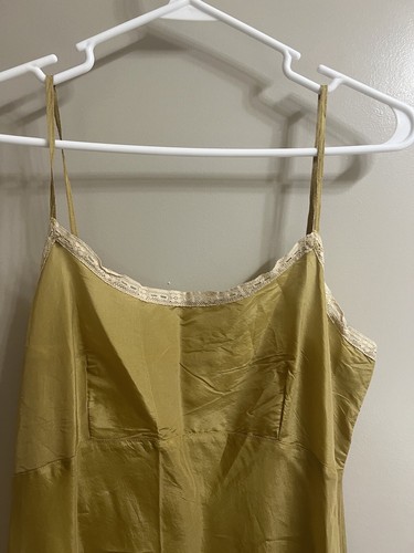 Dosa Silk Long Slip Gold Dress Sz 2 (item A5) - Picture 2 of 8