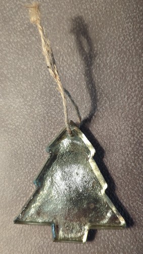 Antique Mercury Glass Christmas Tree Shaped Silver Ornament - Unique & Beautiful