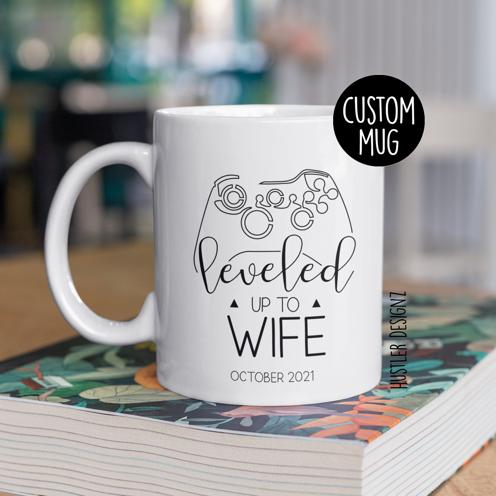 Leveled Up To Wife Personalized Mug Wife Mug Funny Wedding Mug For Wife Wife