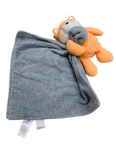 Carters Orange Fox Lovey Security Blanket 11x11 Rattle Inside