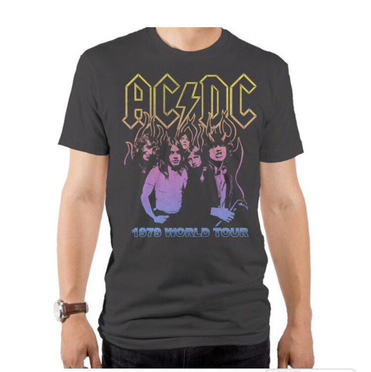 AC/DC ヴィンテージTシャツ AC DC T-SHIRT 1979 WORLD TOUR BLACK SMALL MEN's Unisex | eBay