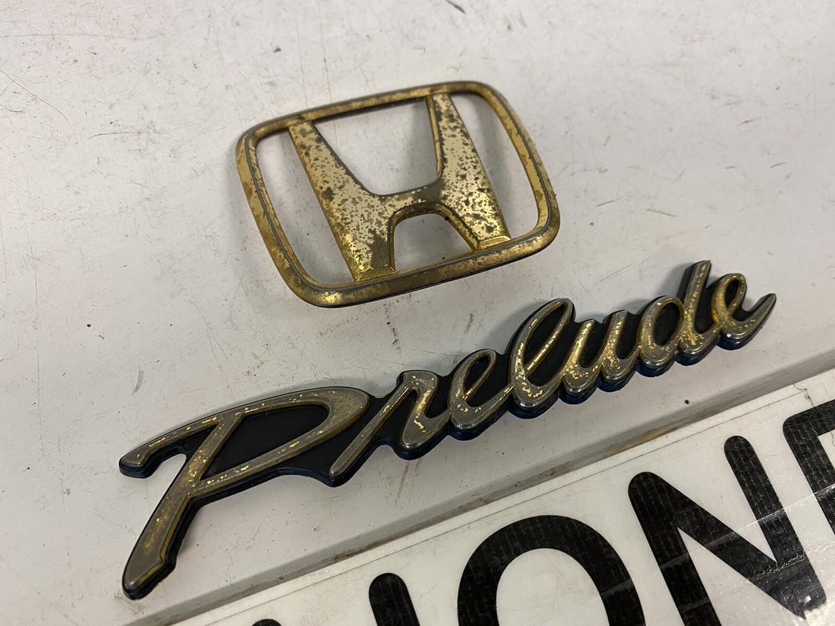 1992-1996 Honda Prelude Optional Gold Emblem Set OEM JDM BB1 BB4