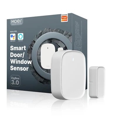 MOES ZigBee Smart Door Window Sensor Detector Home Alarm System Alexa Google APP