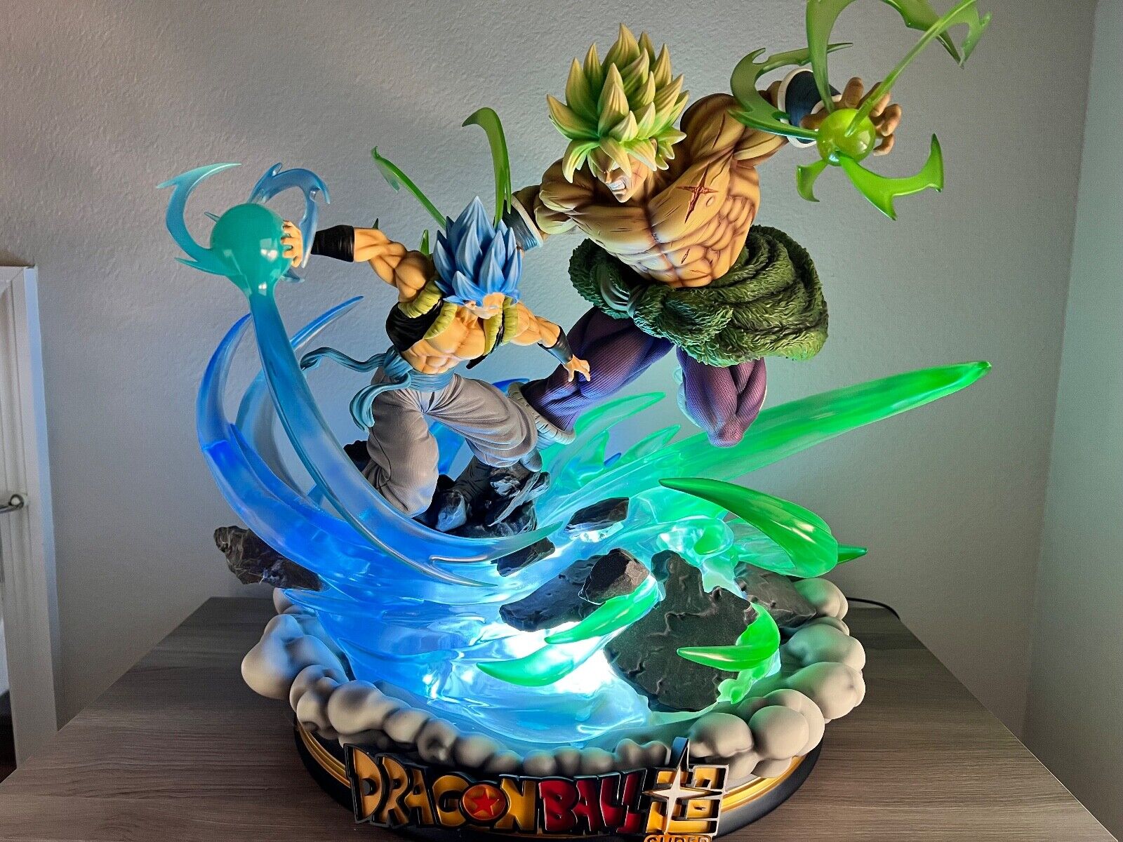 Dragon Ball Gogeta VS Broly Statue With Led Base Painted Model Collection  DBZ