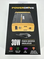 PowerDrive PWD30 30W Car Plug Power Inverter DC 12V to 110V Slim Adapter