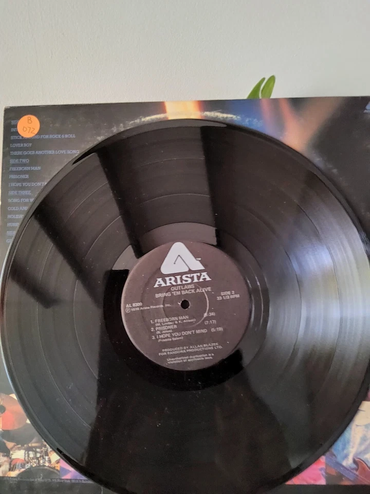 Outlaws - Bring 'Em Back Alive - Double LP - Arista 1978 - Vinyl Record Album - Image 4 of 4