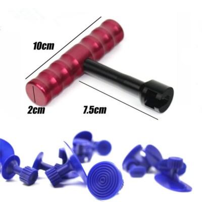 T-Bar Suction Tools Removal Kit Small Auto Body Paintless Dent Puller Tabs