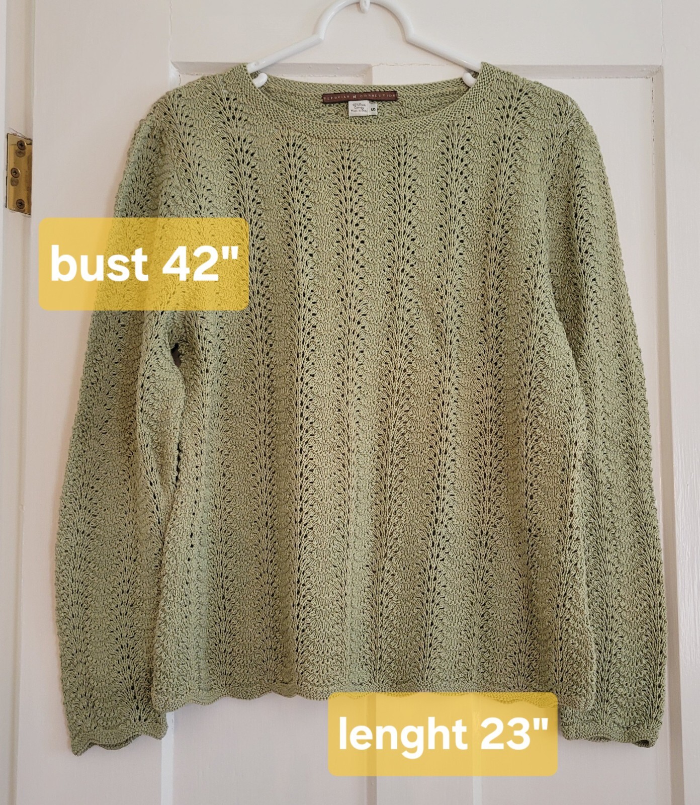 Peruvian Connection 100% cotton women's open knit… - image 2