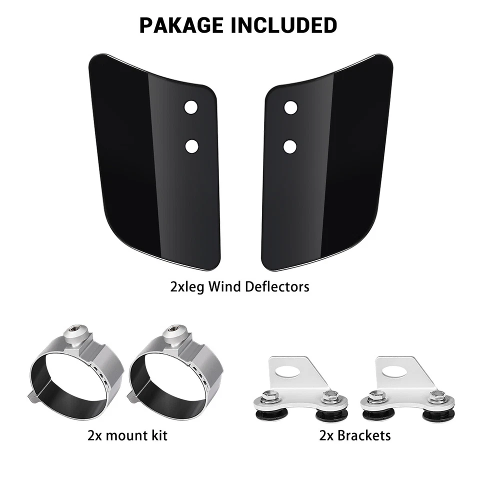 Par de deflectores de horquilla de viento para Honda VTX1300R para Kawasaki VN para Yamaha Road Star Foto 3 de 4