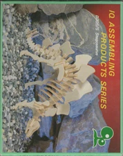 Vintage 1980 NOS IQ Assembling Products Series D305/S Stegosaurus 3D Wood Puzzle