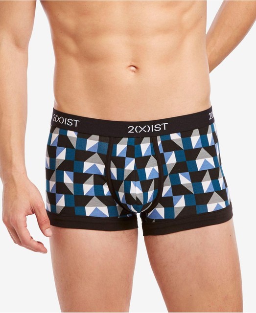 30 2(X)Ist Underwear Men Blue Printed NoShow Tagless Comfort Trunks