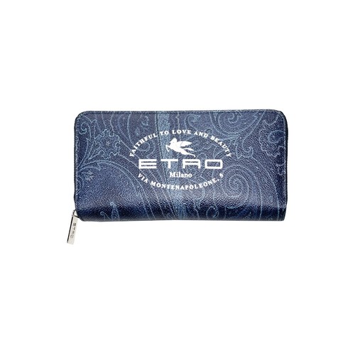 Portafoglio Donna Etro PAYSLEY PATTERN X LOGO PORTAFOGLIO Blu 1F448 2184  200 | eBay