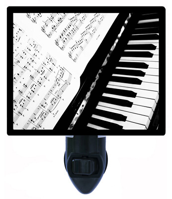 Piano Decorative Photo Night Light, Notes, Music
