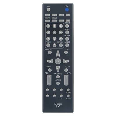 RM-C2060 Replace Remote for JVC LCD TV LT-46PM51 LCT2614-001B-A 0610TMH-MW-ST