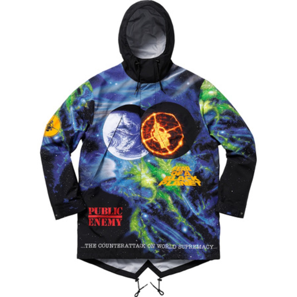 New Supreme Public Enemy Undercover Taped Seam Parka Jacket Large
