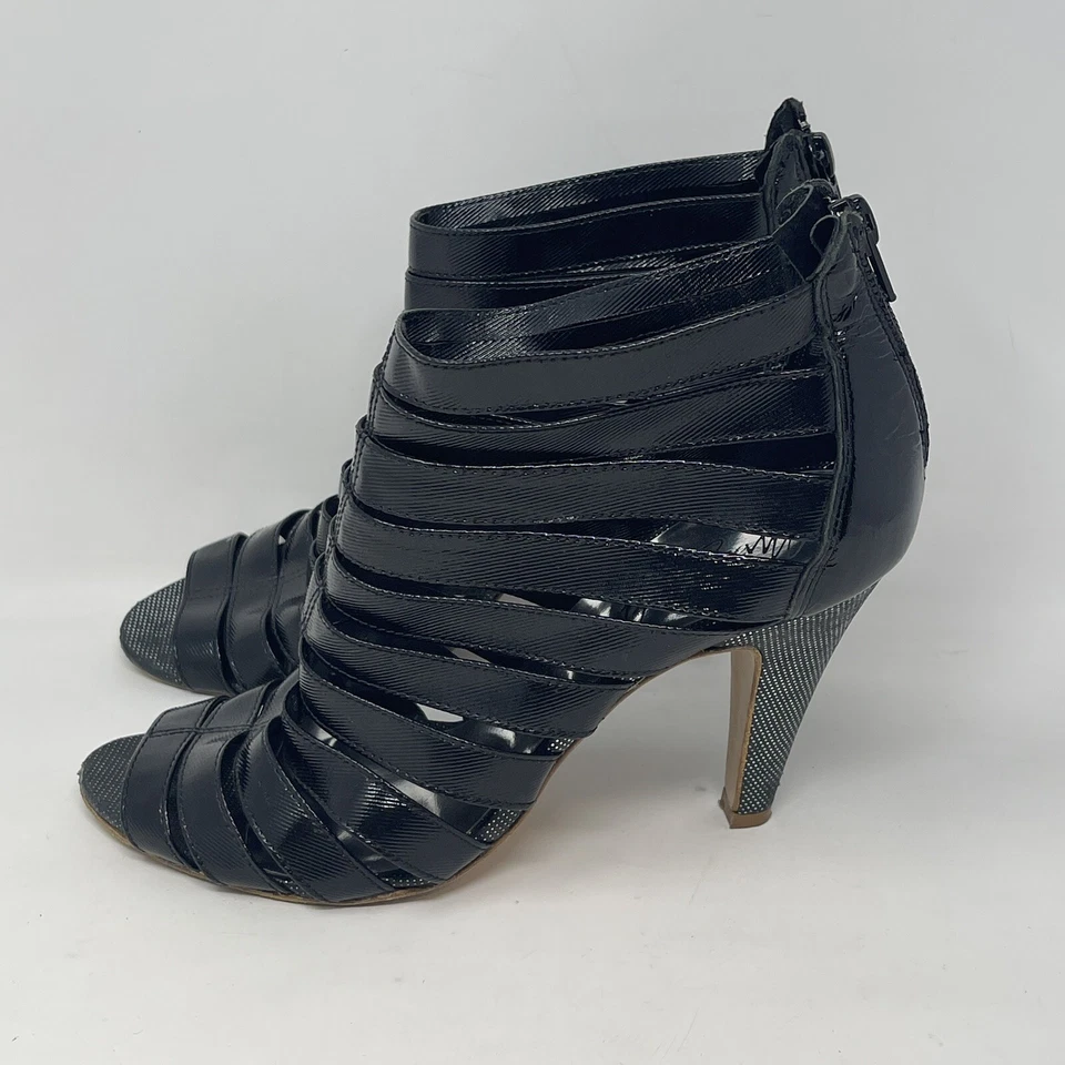 Miss Sixty Mujer Tacones 38 Negro Charol Tirantes Gladiador Cremallera Tobillo EE. UU. 8 Foto 4 de 4