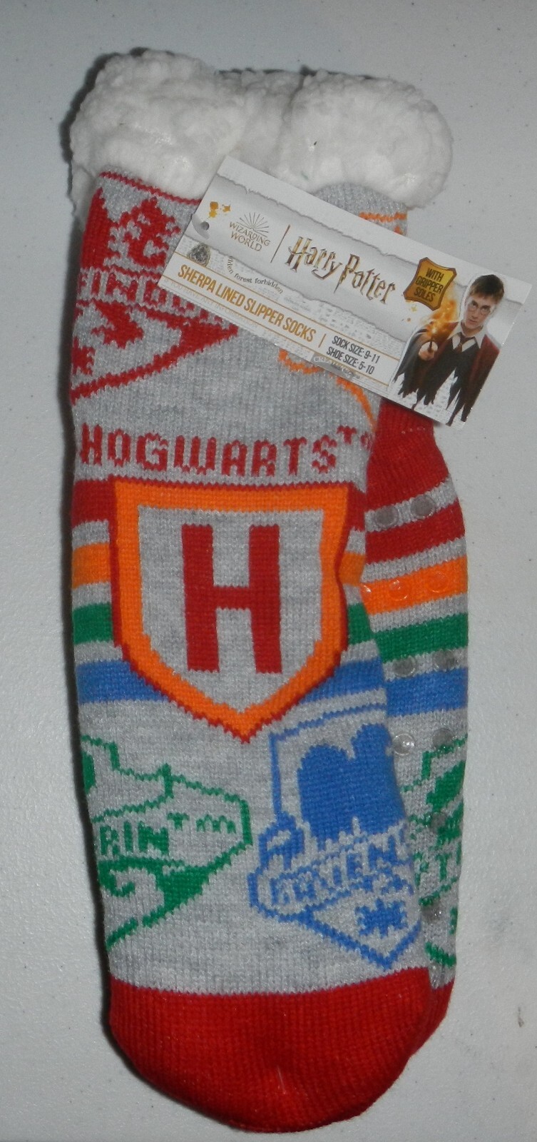 SAOLA Calze pantofole Wizarding World of Harry Potter Hogwarts foderate in sherpa con suola grip