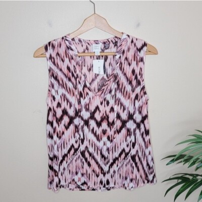 NWT Evereve Roan + Ryan | Clara Ika Tank Blouse in Blush Pink, womens size XS