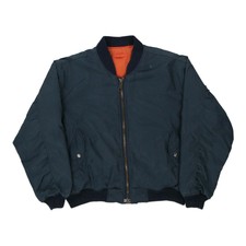 Ma1 Unbranded Reversible Bomber Jacket - Medium Navy Polyester
