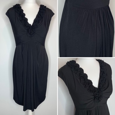 wallis black ruffle dress