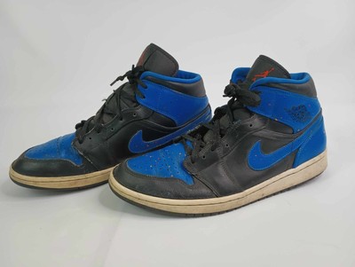 air jordan 1 mid royal paint splatter