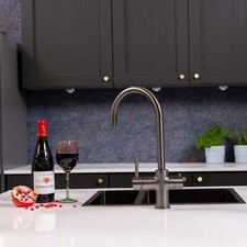 flöde svan | 3 in 1 Swan Neck Boiling Hot Water Tap | Full Kit W/Tank & Filter