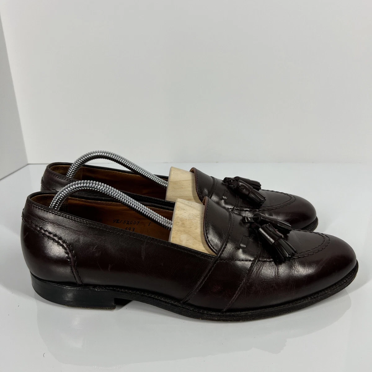 Alden 693 Full Strap Tassel Loafers Burgundy Calfskin 12.5AAA