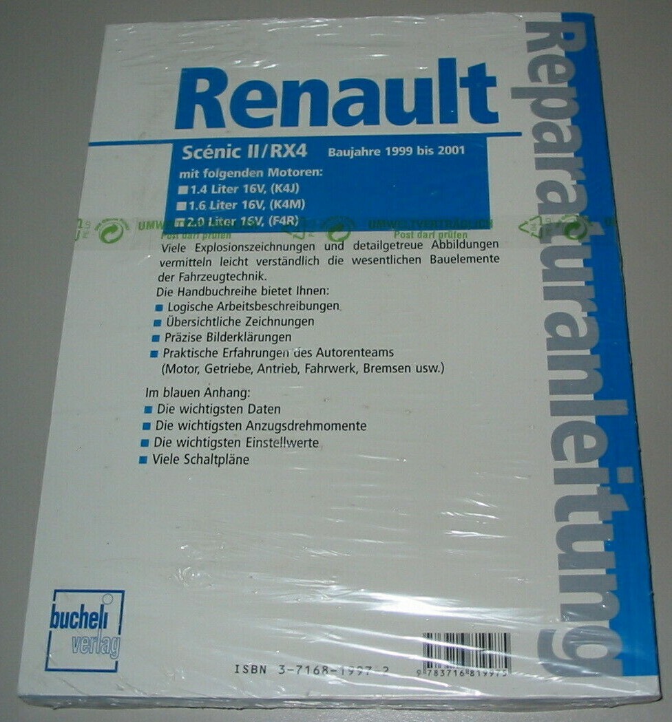 Thumbnail - Reparaturanleitung Renault Scenic Ii Rx4 1,4 1,6 2,0 L 16v 1999 - 2001