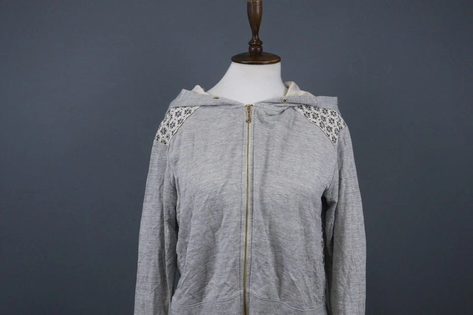 Juicy Couture Los Angeles Gray Long Sleeve Full Zip Hoodie Sweatshirt Size M - Image 2 of 4