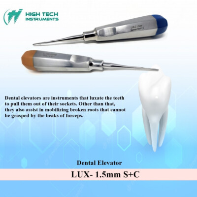 2x Dental Surgical Elevator Root Extraction Teeth Loosening Instrument 1.5mm S+C