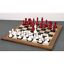 縮圖 5  - 4.6&#034; Prestige Luxury Staunton Chess Pieces Only set- White &amp; Red Lacquer Boxwood